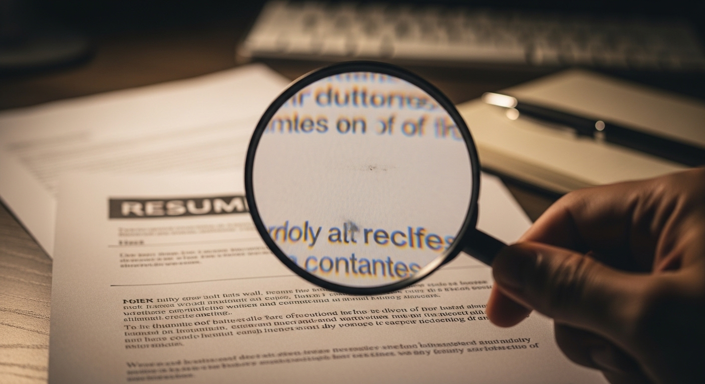 Dưới kính lúp, một CV được kiểm tra kỹ lưỡng, hé lộ sự không nhất quán tinh tế, làm dấy lên nghi vấn về nói dối trong CV.