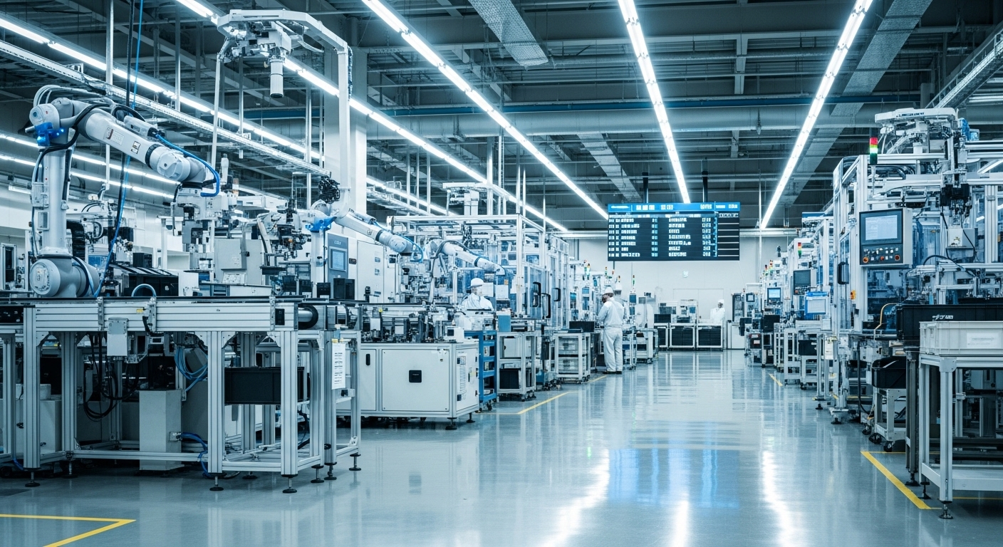 Nhà máy Nhật Bản hiện đại, cực kỳ sạch sẽ với máy móc tự động, công nghệ cao – môi trường làm việc lý tưởng cho người lao động theo diện xuất khẩu lao động Nhật Bản 2025.