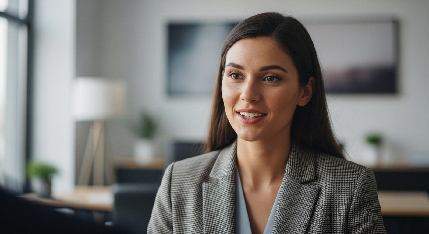 Cận cảnh ứng viên tự tin và điềm tĩnh khi trả lời phỏng vấn, minh họa cách trả lời phỏng vấn hiệu quả.