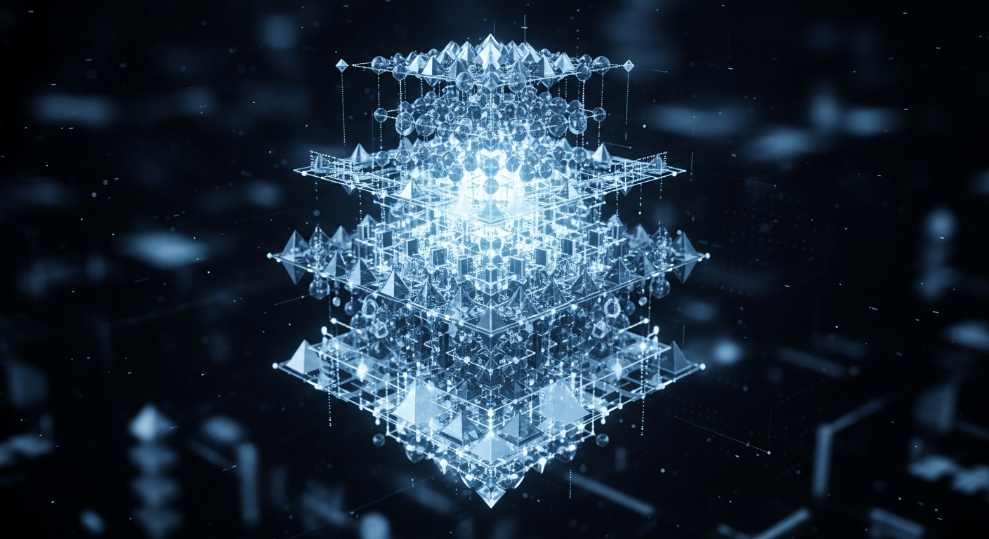 Cấu trúc kỹ thuật số đa lớp, vững chắc với ánh sáng xanh, đại diện kiến thức nền tảng về kiến trúc phần mềm. Hiểu vững điều này sẽ giúp bạn vượt qua các câu hỏi phỏng vấn Automation Test.