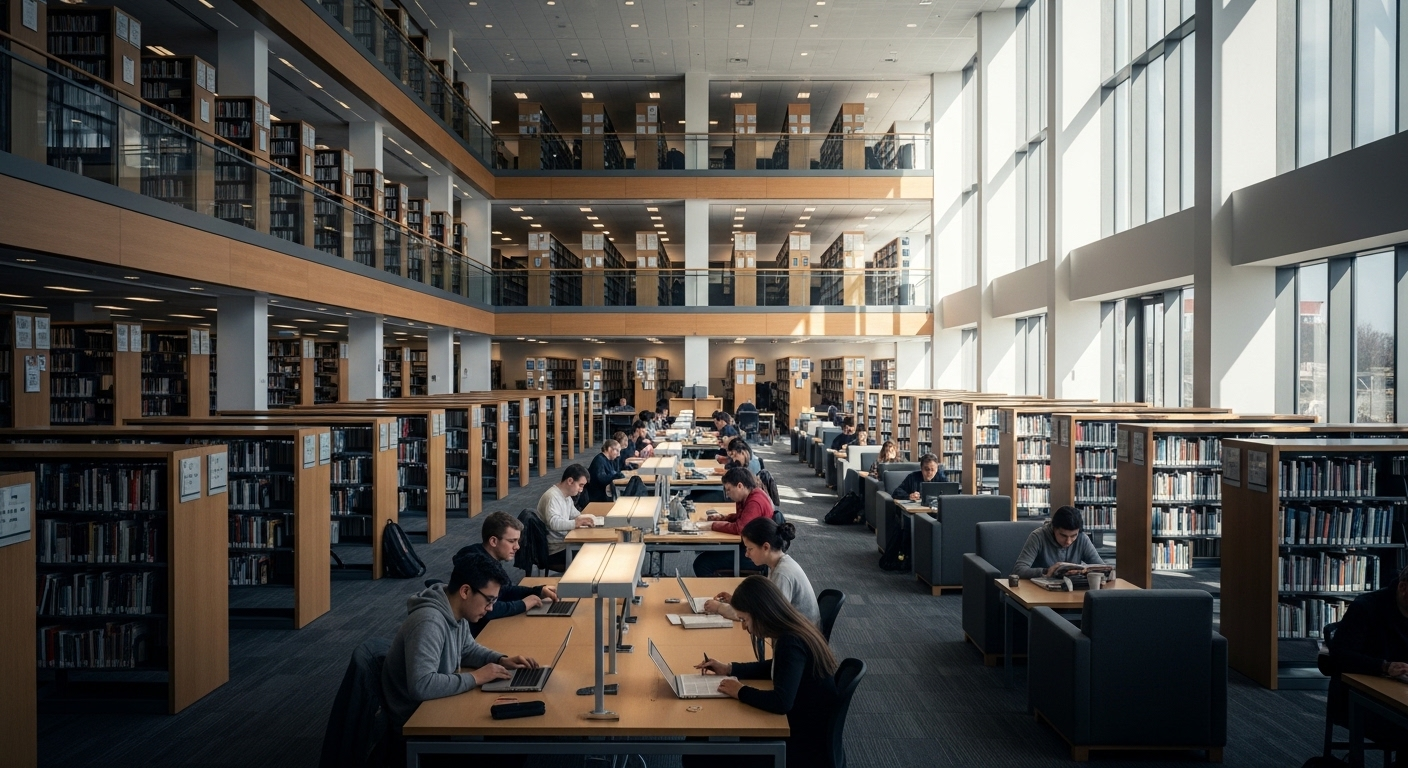 Thư viện đại học hiện đại, rộng lớn với sinh viên đang học tập, góp phần nâng cao chất lượng giáo dục và vị thế trong các bảng xếp hạng đại học Việt Nam.