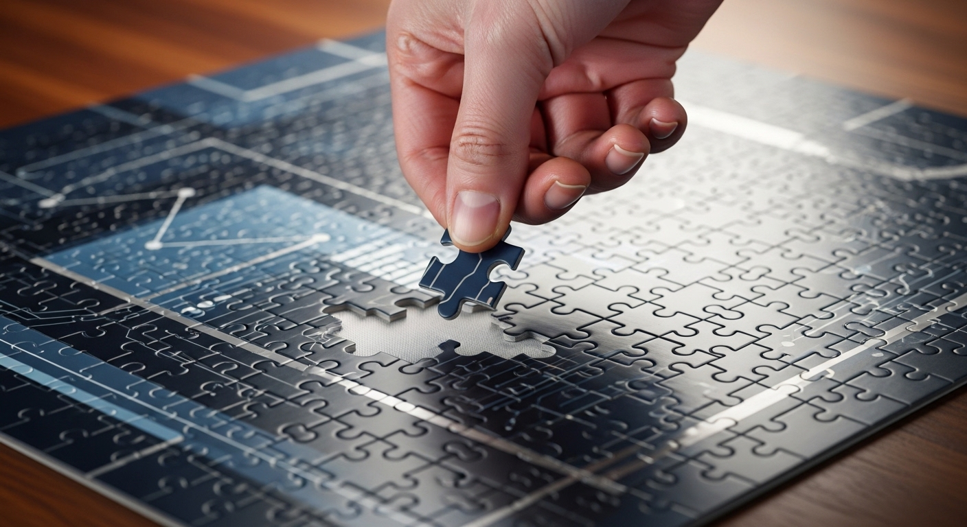 Liên hệ trực tiếp hành động hoàn thành puzzle với việc giải quyết vấn đề và trả lời 