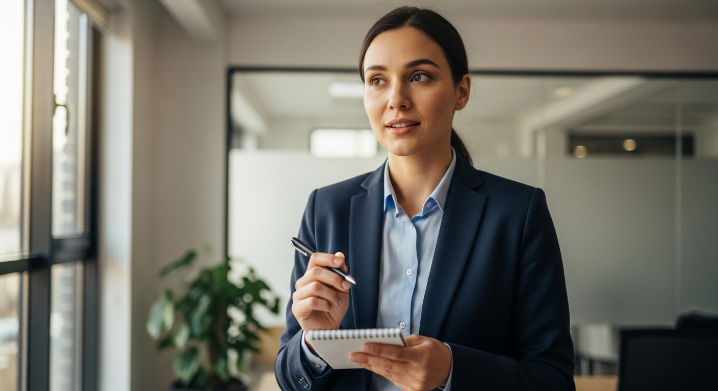 Giúp hình ảnh có khả năng hiển thị cao hơn khi người dùng tìm kiếm các cụm từ liên quan đến phỏng vấn, sự nghiệp, hoặc văn phòng.