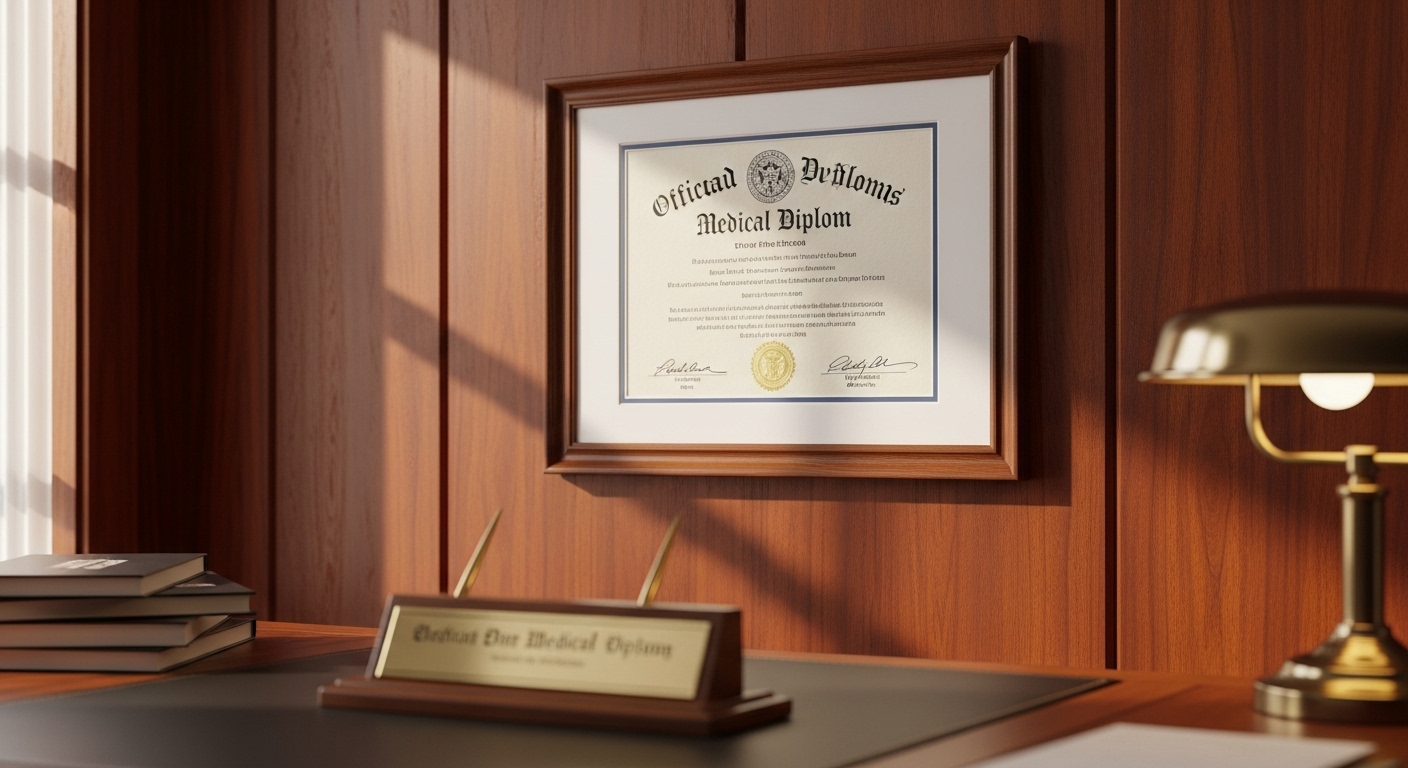 Cận cảnh kính hiển vi hiện đại trên bàn thí nghiệm, với chuyên gia y tế xem dữ liệu ở hậu cảnh. Hình ảnh minh họa môi trường nghiên cứu y khoa chuyên sâu, giúp bạn hiểu rõ bác sĩ nội trú là gì.